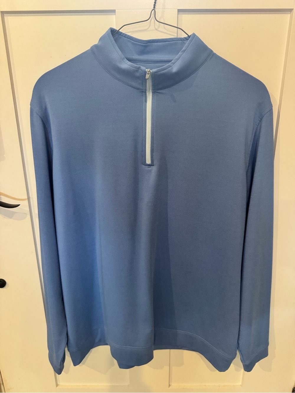 Peter Millar Light Blue Quarter-Zip Pullover